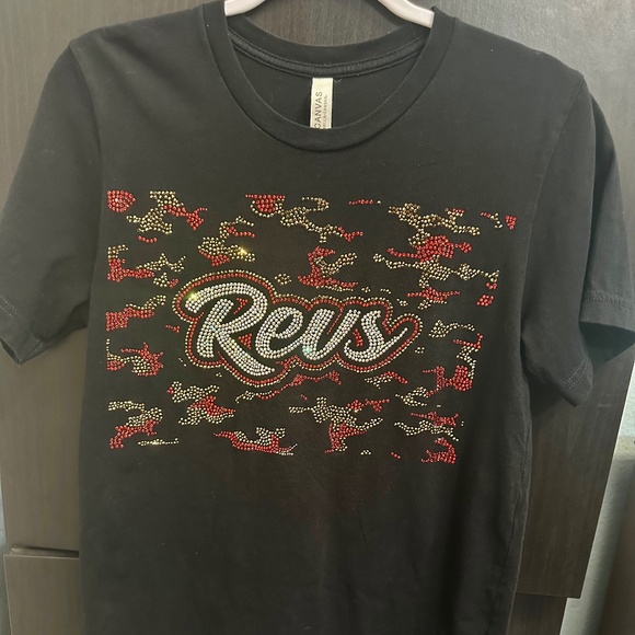 Top Gun Revelation Bella Canvas T-shirt  Size Medium Raleigh Rhinestones - Picture 1 of 3